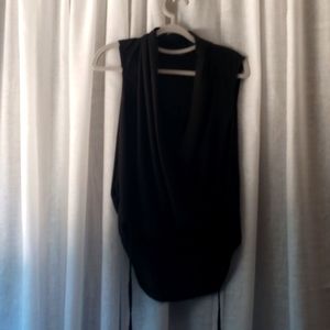 Black sleeveless blouse